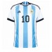 Argentina Lionel Messi #10 Hemmakläder VM 2022 Kortärmad